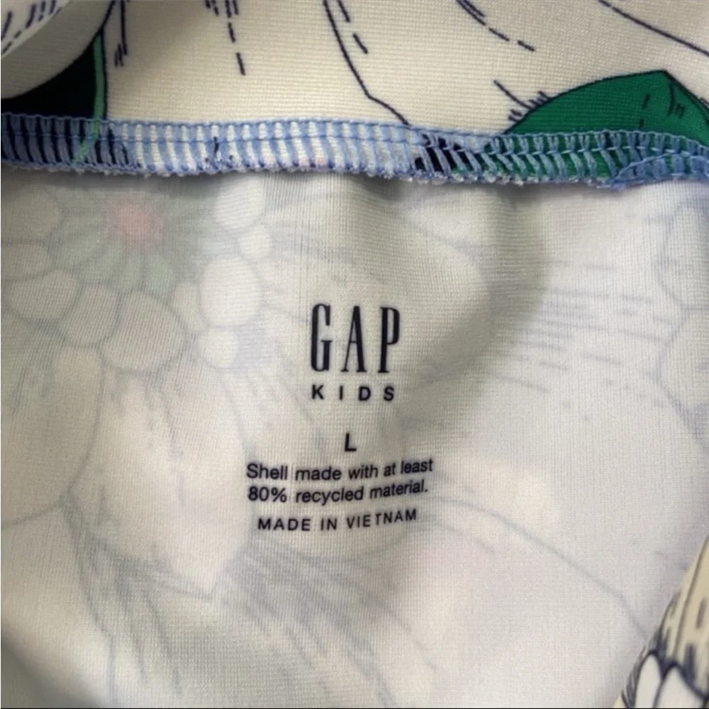 GAP Kids long sleeve rashguard girls large floral beach tropical island girl